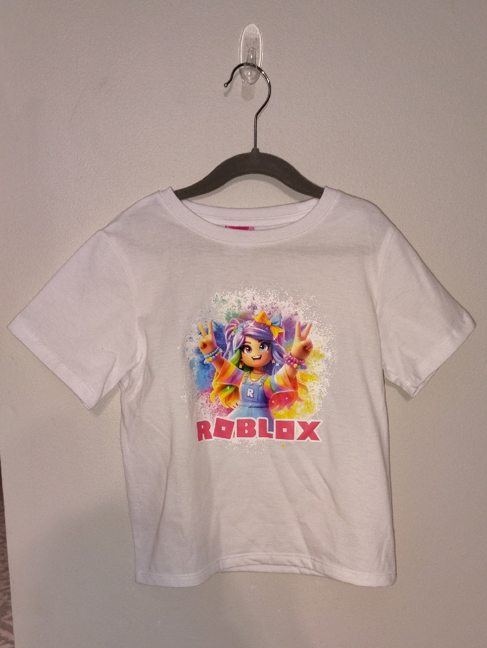Kids' White Graphic Tee - Colorful Character Print